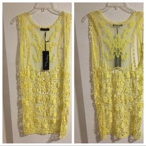 Yellow Lace Cardigan (NWOT)